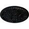 Ekena Millwork Tristan Ceiling Medallion (Fits Canopies up to 6 1/4"), Hand-Painted Jet Black, 32 3/8"OD x 3 1/2"P CM32TNBLF - alternate 2